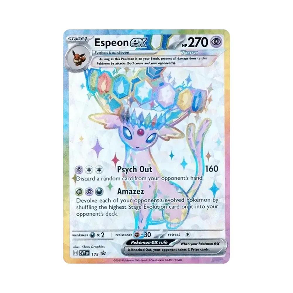 エーフィex プロモ [SVP EN 175]【英語版】(スカーレット&バイオレット「プリズマティックエボリューションズ プレミアム フィギュア コレクション」)