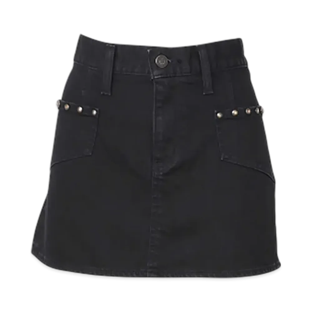 HYSTERIC GLAMOUR Back Lace-Up Micro Mini Denim Skirt "Black"