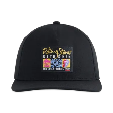 Kith x The Rolling Stones Twill Bay Low Pinch Crown Hat "Black"