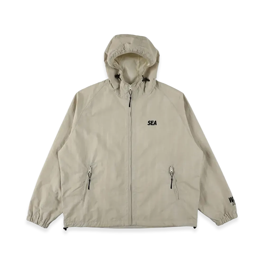 WIND AND SEA Nylon Shell Hoodie "Ice Gray"