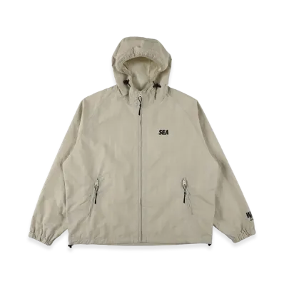 WIND AND SEA Nylon Shell Hoodie "Ice Gray"