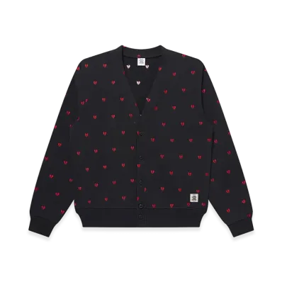 BlackEyePatch Heart Break Patterned Sweat Cardigan "Black"