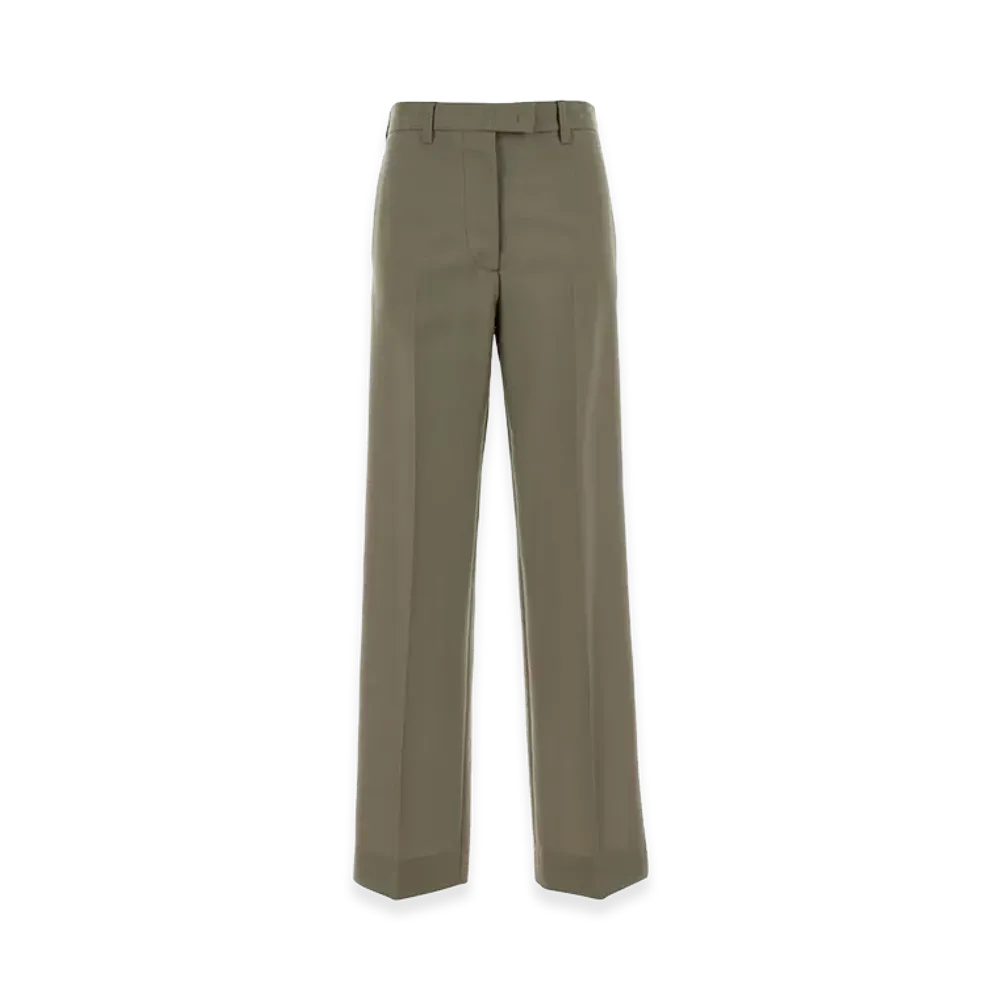 MIU MIU Women's Mohair Blend Palazzo Pant "Sage Green"