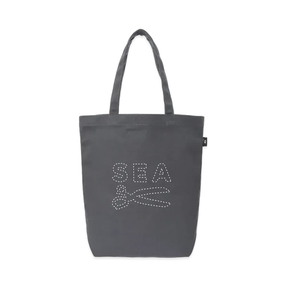 WIND AND SEA x DENHAM Canvas Tote Bag "Charcoal"