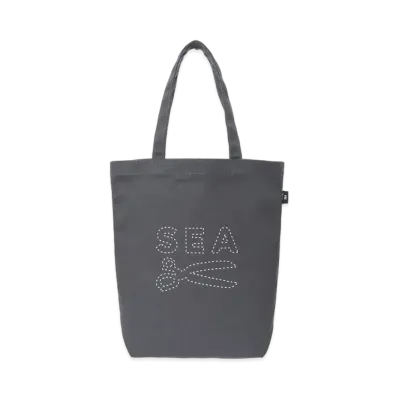 WIND AND SEA x DENHAM Canvas Tote Bag "Charcoal"
