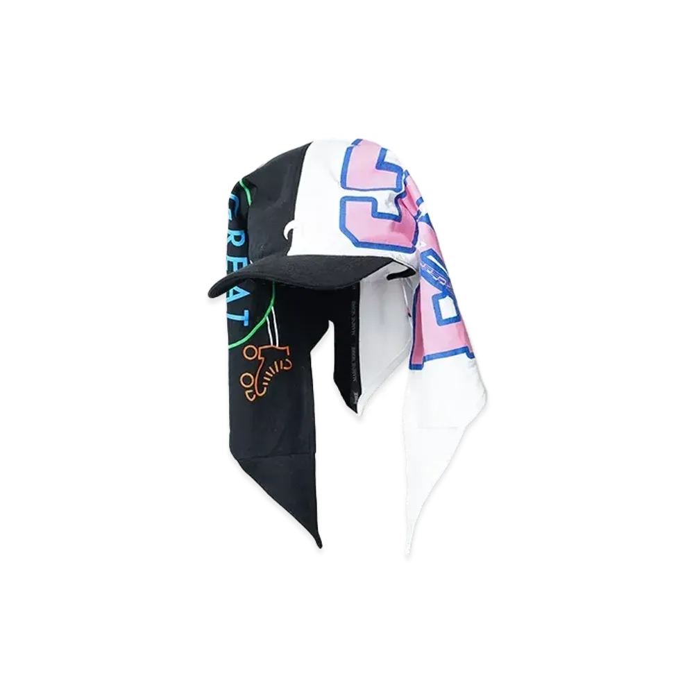 Marine serre REGENERATED GRAPHIC T-SHIRTS VEILED CAP "BLACK"