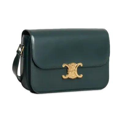 CELINE Medium Triomphe Bag in Shiny Calfskin "Amazone"