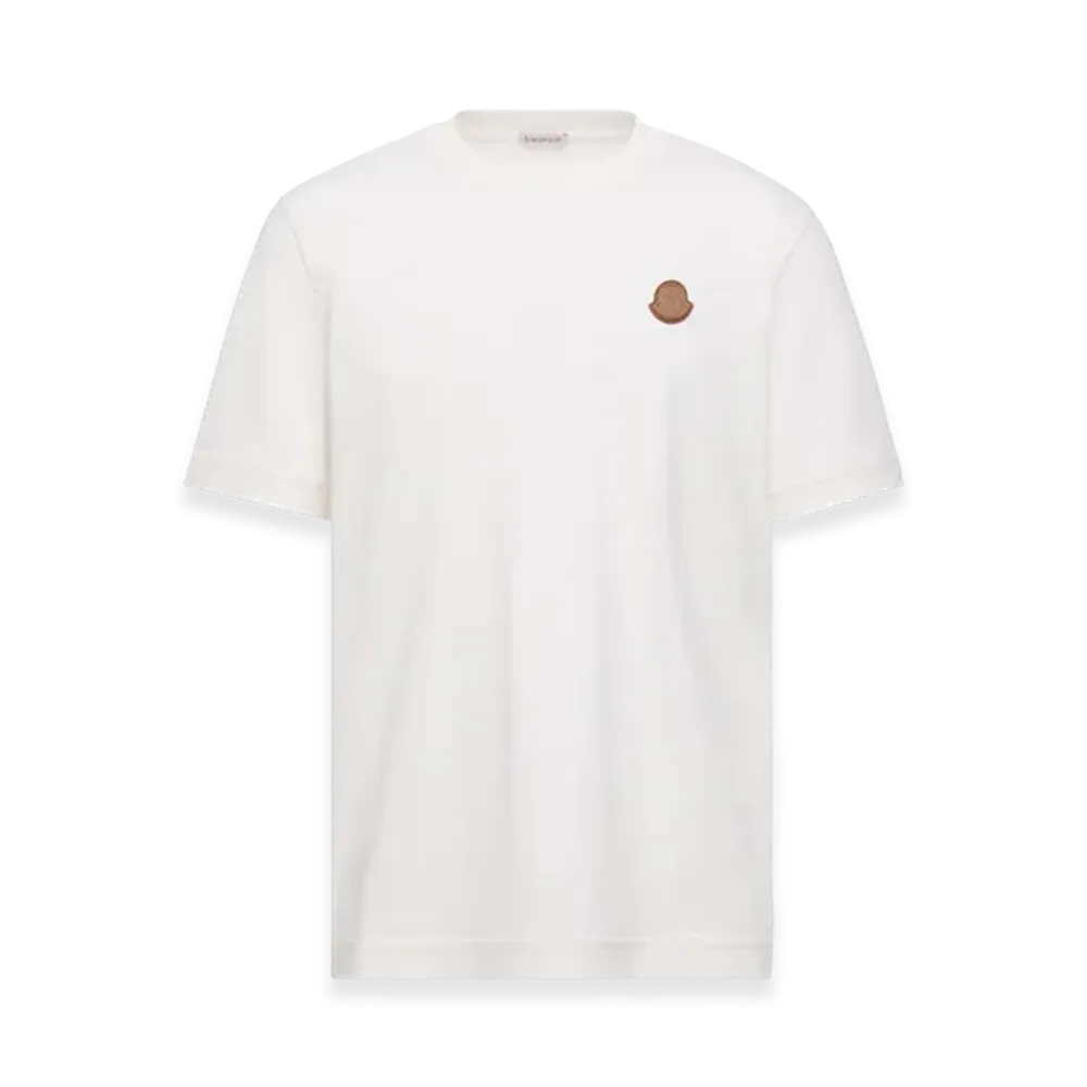 MONCLER Logo Patch Cotton T-Shirt "White"