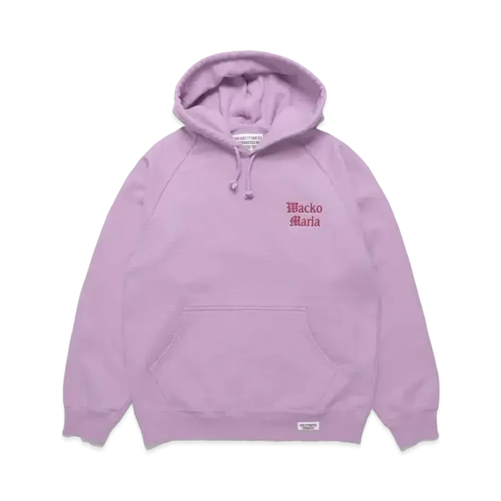 WACKO MARIA Washed Heavy Weight Pull Over Hooded Sweat Shirt "Light Purple"