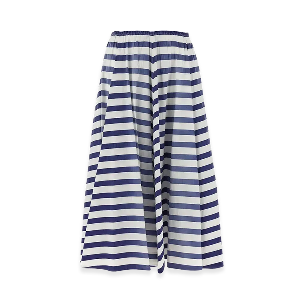 PRADA Women's Retro Striped Skirt "Blue"