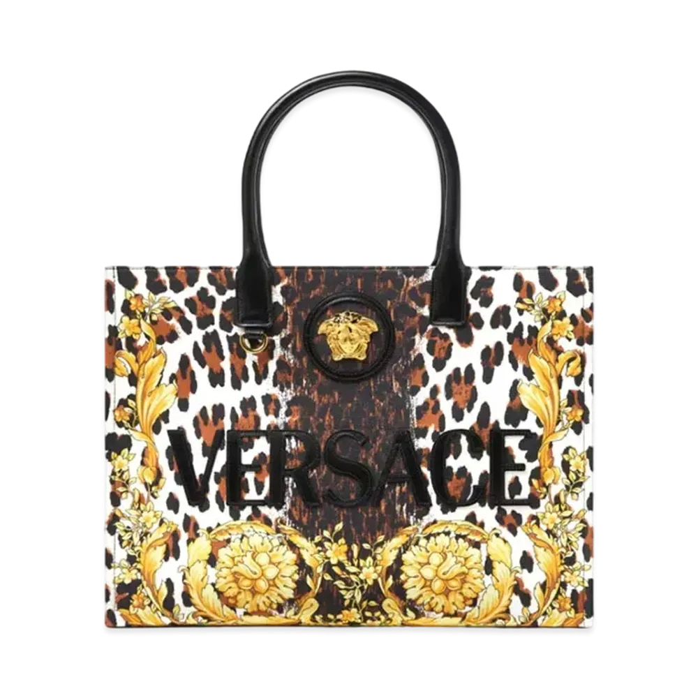 Versace Wild Barocco Canvas Large Tote Bag "print"