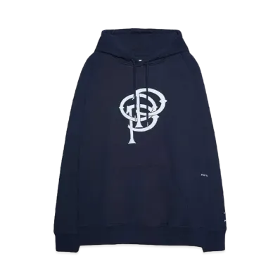 POP TRADING COMPANY initials hooded sweat "NAVY"