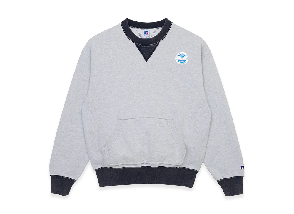GDC x Russell x Project D Sunfaded Crew Sweatshirt "Gray"