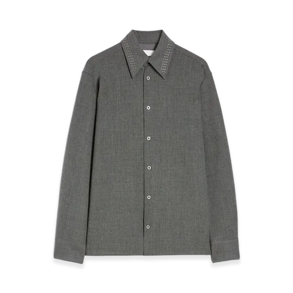 Jil Sander Wool Canvas Shirt "Volcanic Glass"