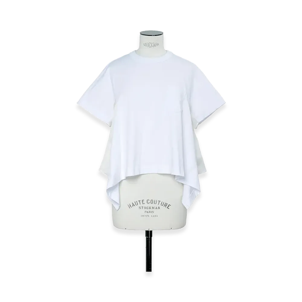 sacai Satin Cotton Jersey T-Shirt "White"