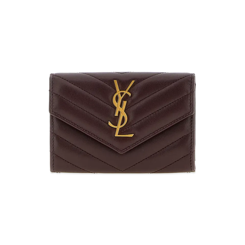Saint Laurent Women's Envelope Small Wallet "Bordeaux"