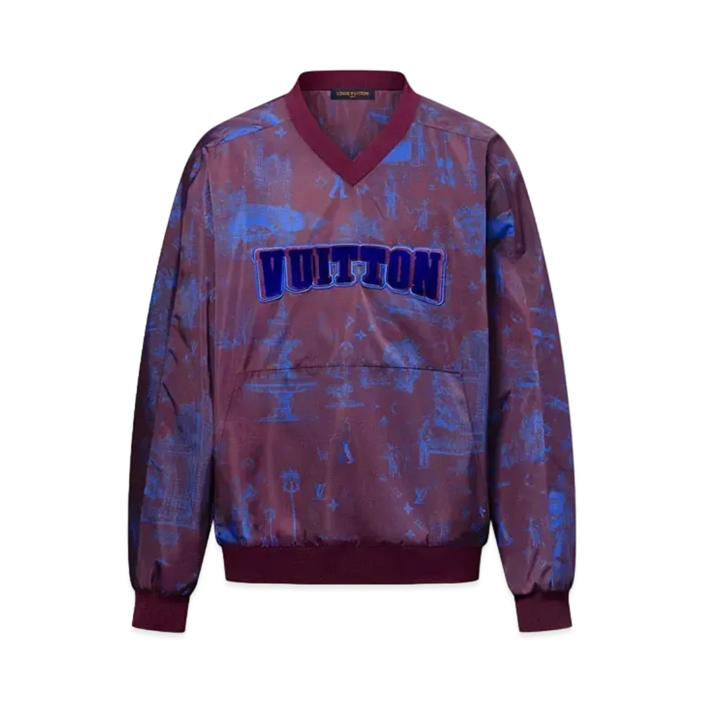 Louis Vuitton Printed Nylon Pullover "Bordeaux"