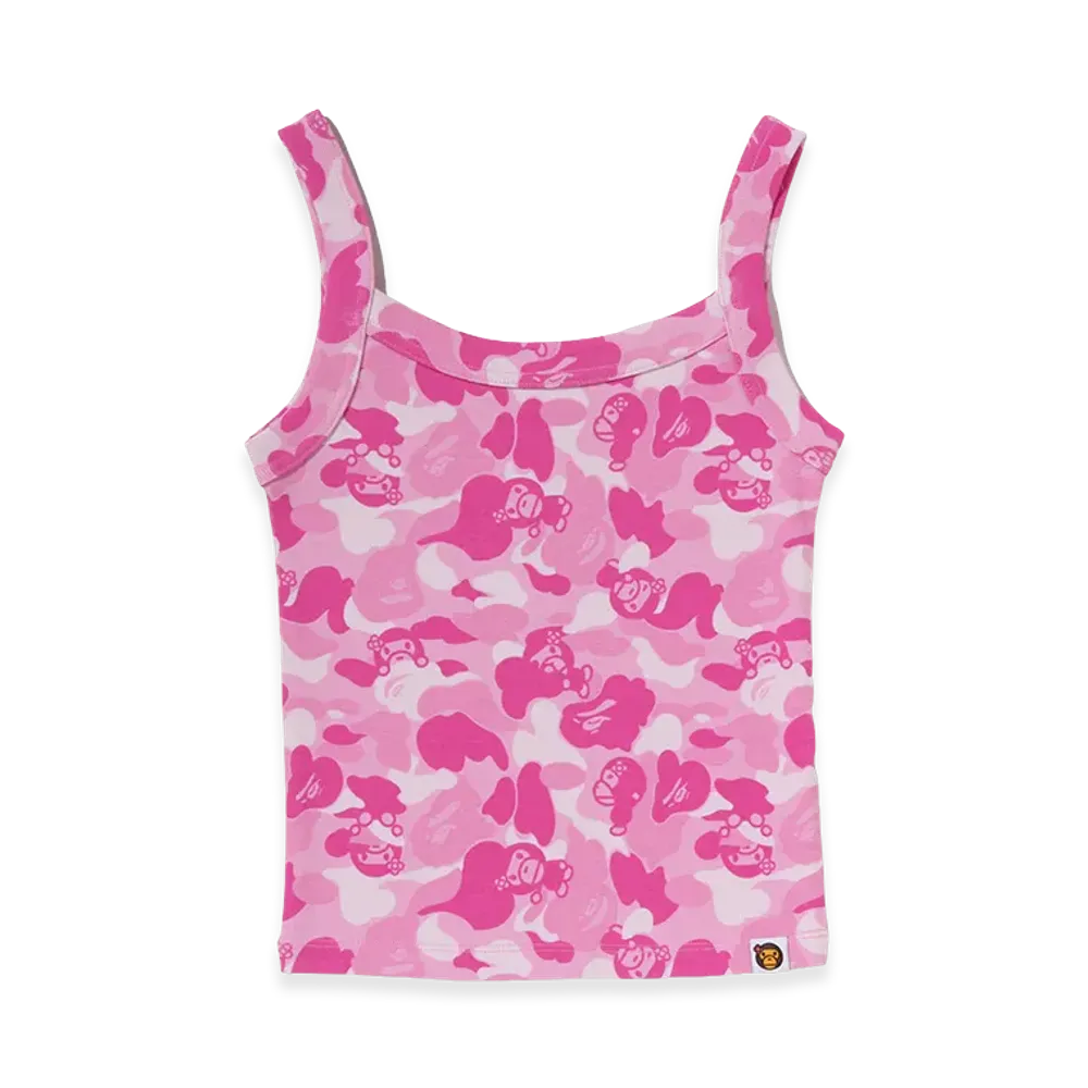 A BATHING APE Women's Baby Lisa ABC Camo Tank Top "Pink"