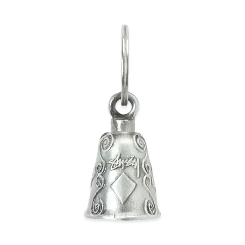 Stussy Guardian Bell Keychain "Silver"