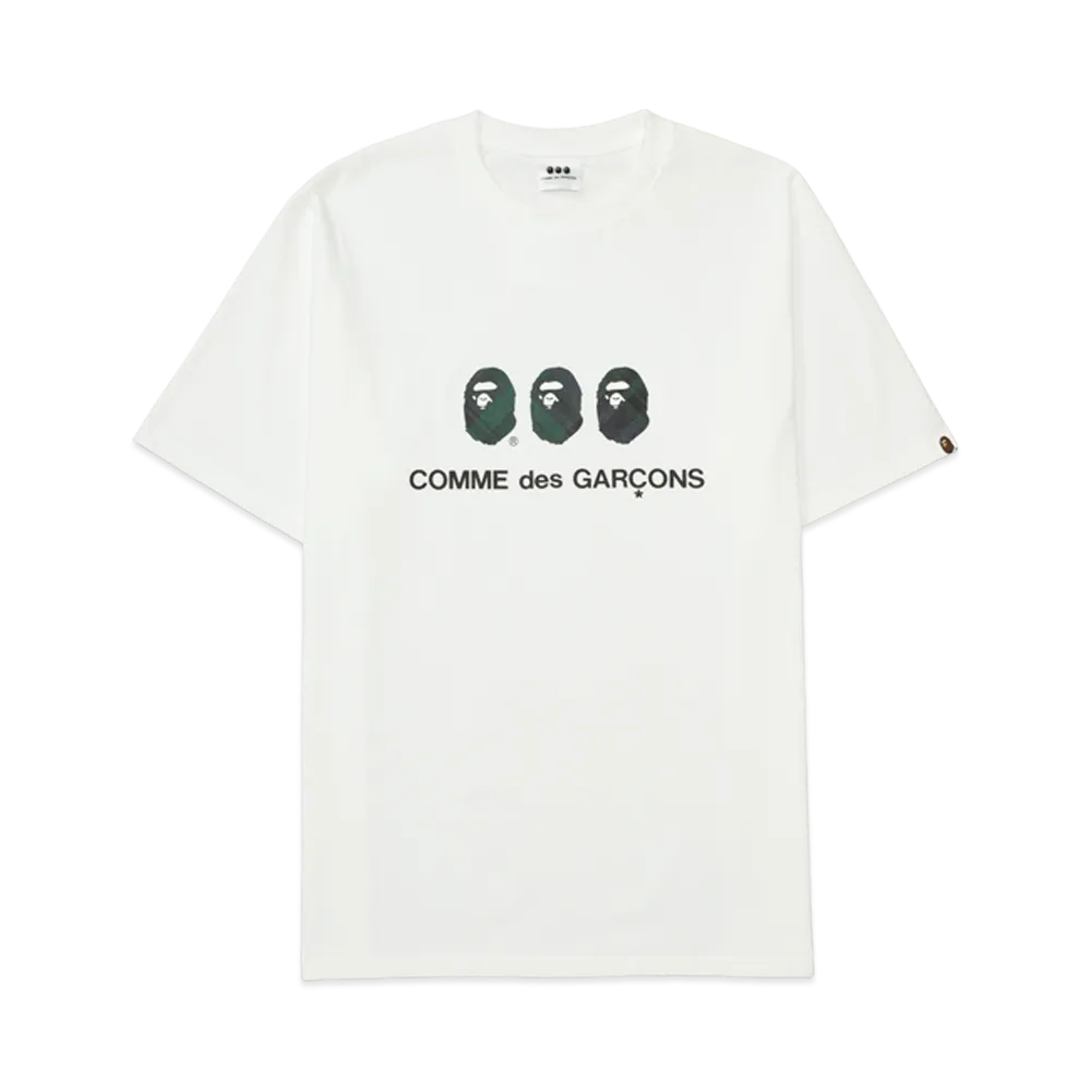 A BATHING APE x COMME des GARCONS CDG Osaka Bape Tee "White"