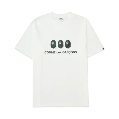 A BATHING APE x COMME des GARCONS CDG Osaka Bape Tee "White"