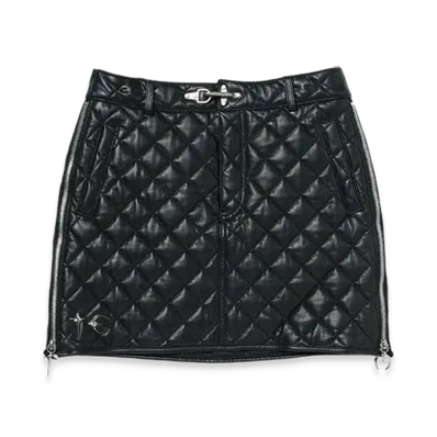 THUG CLUB Angels Quilted Short Skirt "Black"