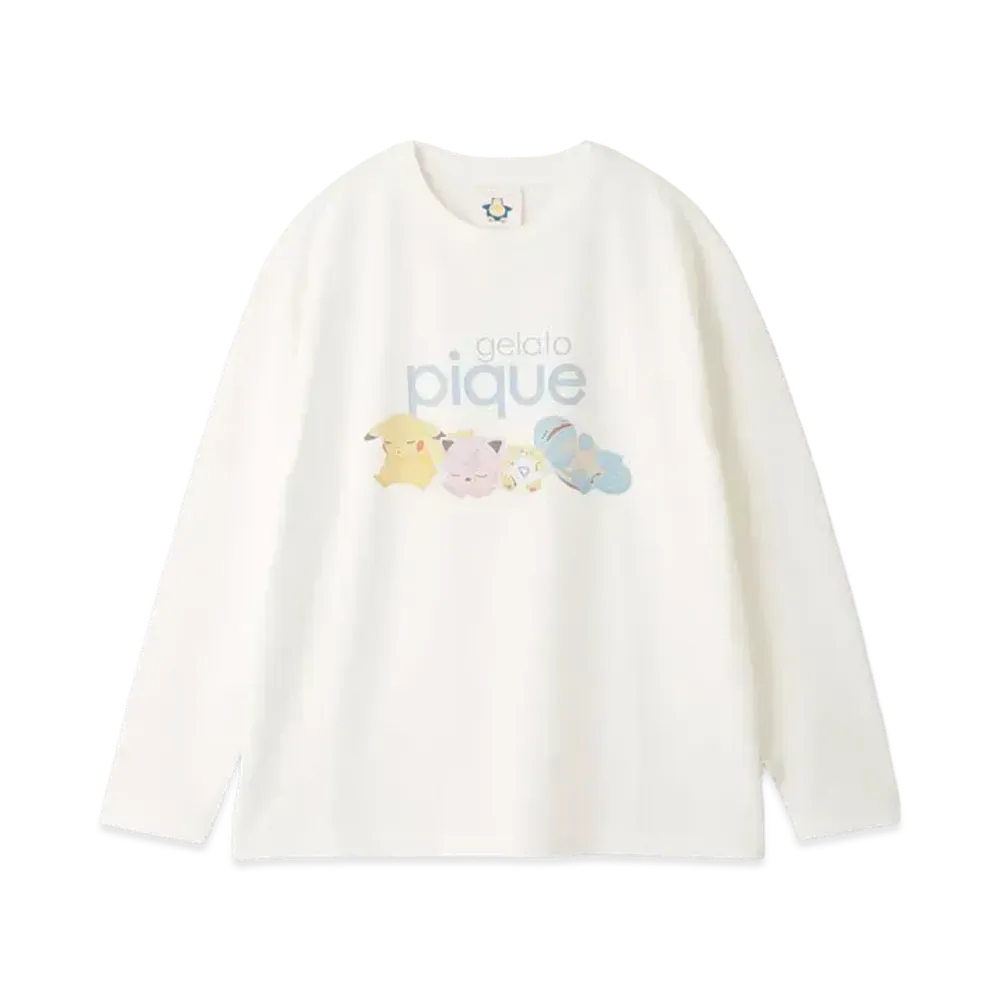 GELATO PIQUE x Pokemon Sleep Unisex Sleep One Point Long T-shirt "A"