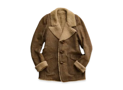 NICENESS Sherwood Tweed Mouton Structured Jacket "Camel"