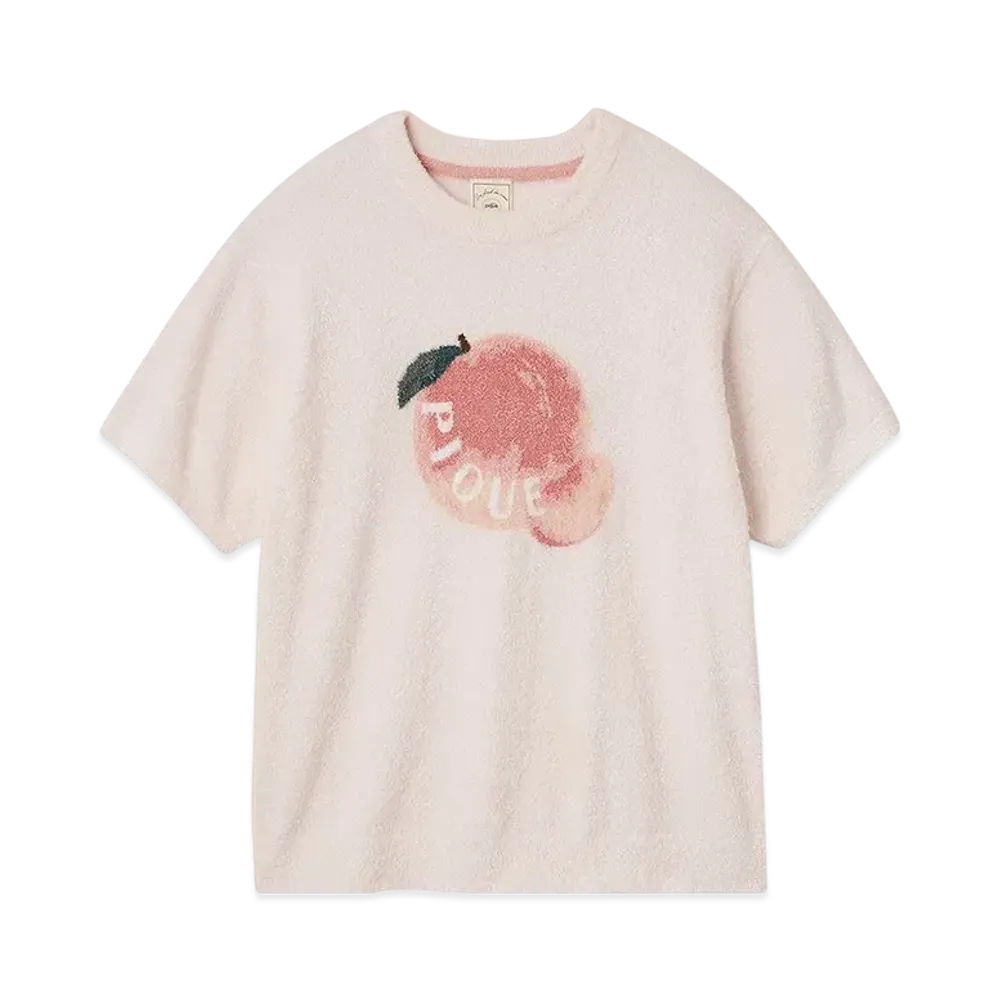 GELATO PIQUE Fruit Jacquard Pullover "Pink"