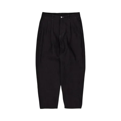 Graphpaper Selvage Denim Two Tuck Tapered Pants "Black Washed"