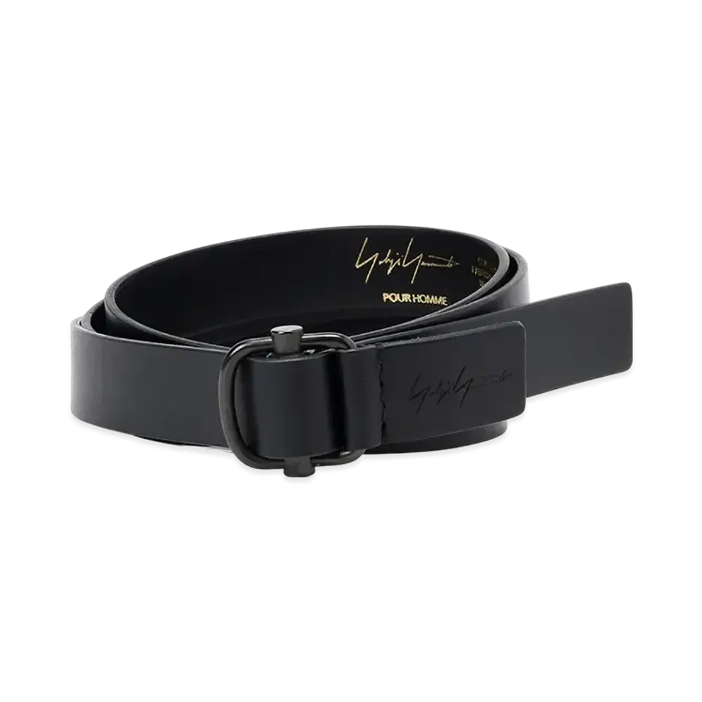 Yohji Yamamoto POUR HOMME Mat Soft Oil 25Mm Free Belt "Black"