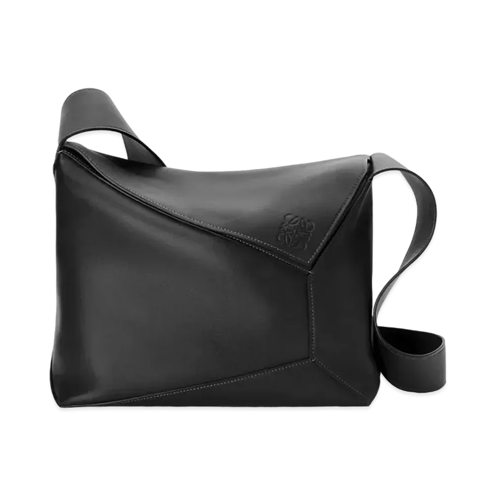 LOEWE Large Puzzle Hobo Bag In Nappa Calfskin "Black"