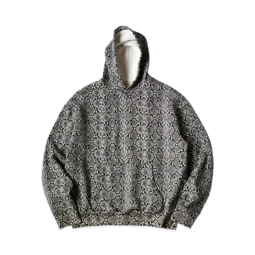 KAPITAL Fleece Snake Hood Sweatshirt "Grey"