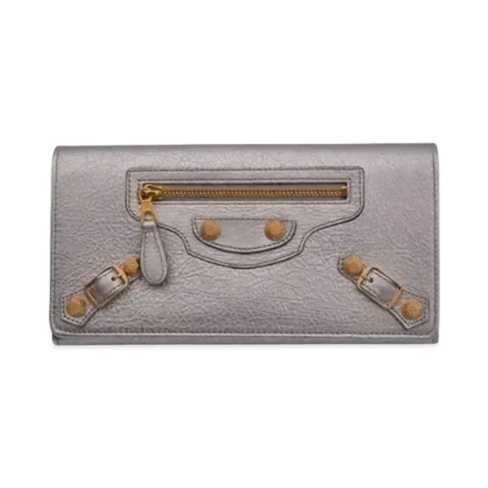 BALENCIAGA Sheepskin Wallet "Silver"