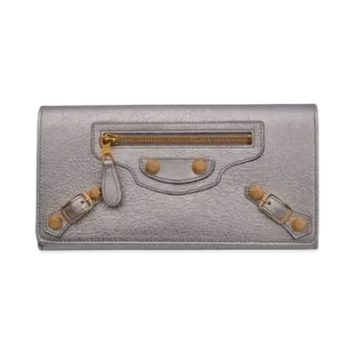 BALENCIAGA Sheepskin Wallet "Silver"