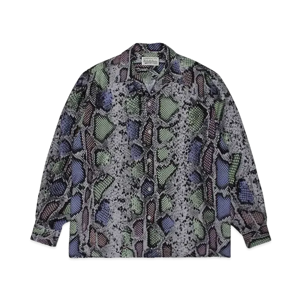 WACKO MARIA Python Open Collar Shirt "Gray"