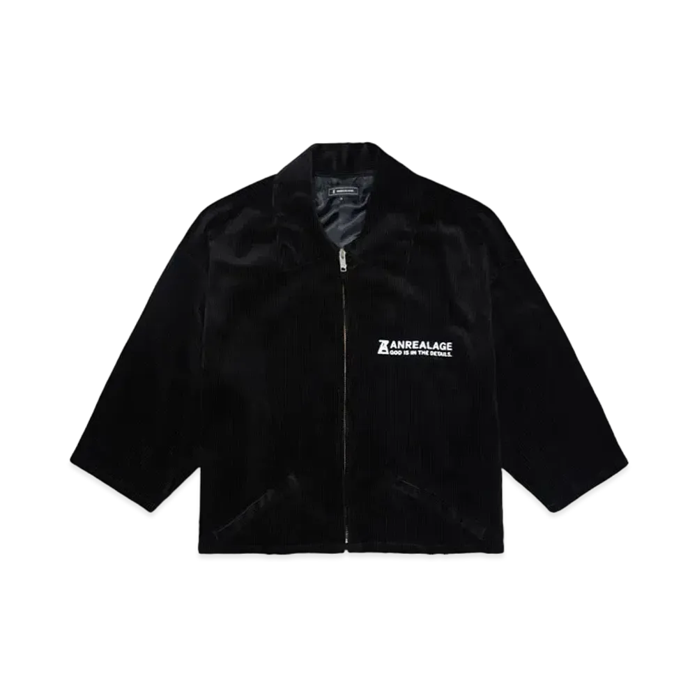 ANREALAGE ZOOM CORDUROY COACH JACKET "BLACK"