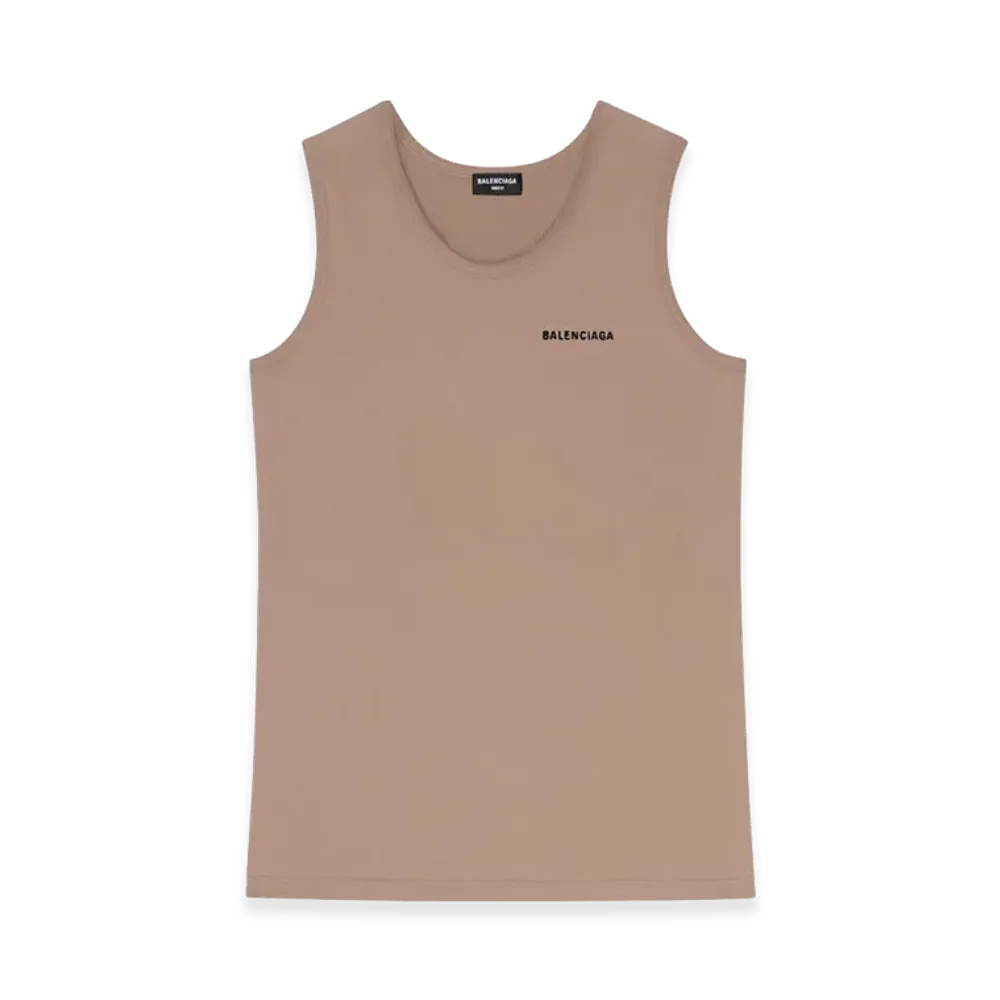 BALENCIAGA Logo Tank Top "Brown"