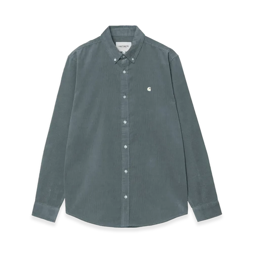 Carhartt WIP L/S Madison Fine Cord Shirt "Cozy Blue/Wax"