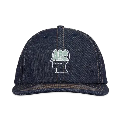 A.P.C. x Brain Dead Denim 6 Panel Hat "Indigo"