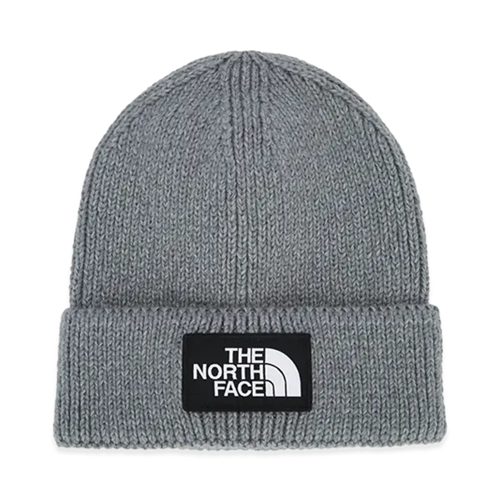 The North Face Kids TNF Logo Box Cuffed Beanie "Gray"