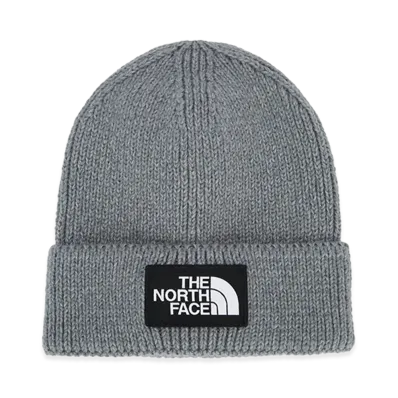The North Face Kids TNF Logo Box Cuffed Beanie "Gray"