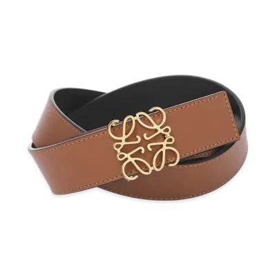 LOEWE Reversible Anagram Belt 3.5cm "Tan/Black/Gold"