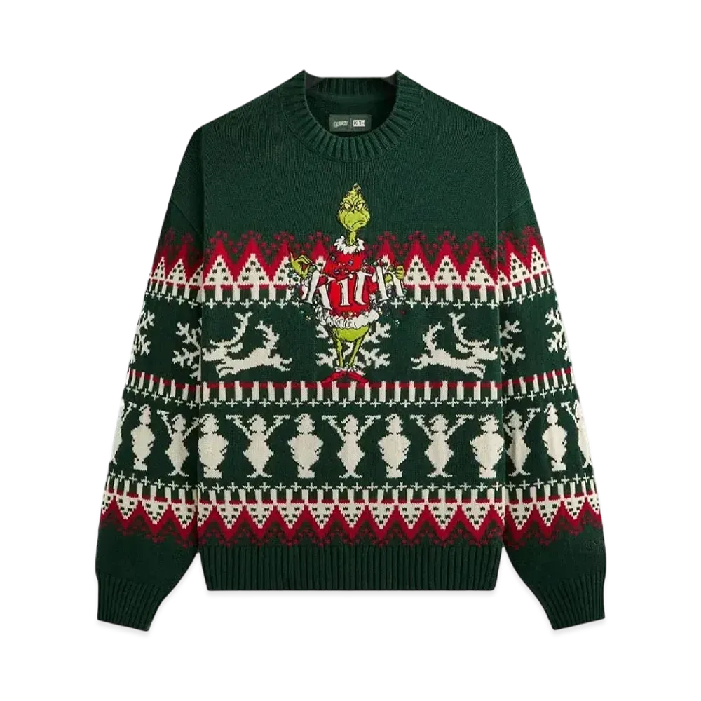 Kith x The Grinch Fair Isle Lewis Crewneck Sweater "Stadium"