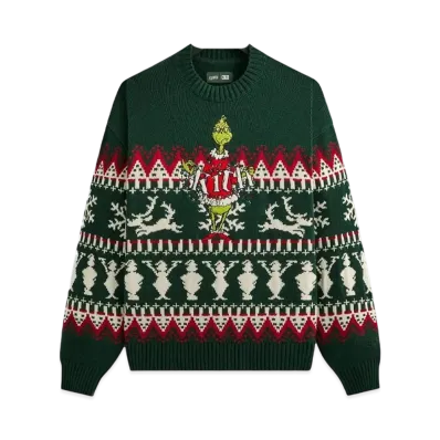 Kith x The Grinch Fair Isle Lewis Crewneck Sweater "Stadium"