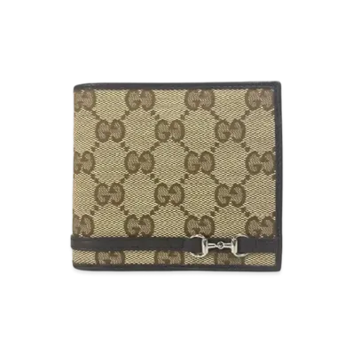 GUCCI Guccissima Bi-fold Wallet "Brown"