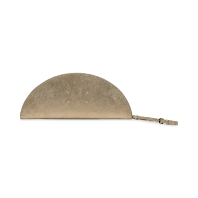 Maison Margiela 4-Stitch Half-Moon Leather Pouch "Gold"