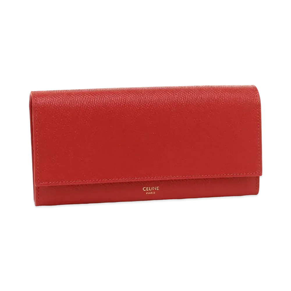 CELINE Large Flap Wallet "Red"