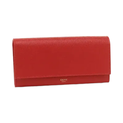 CELINE Large Flap Wallet "Red"