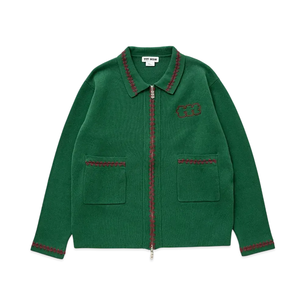 TTT MSW Knit Polo Cardigan "Green"